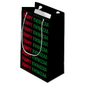 Petit Sac Cadeau Heureux Kwanzaa Salutation (Dos Angle)