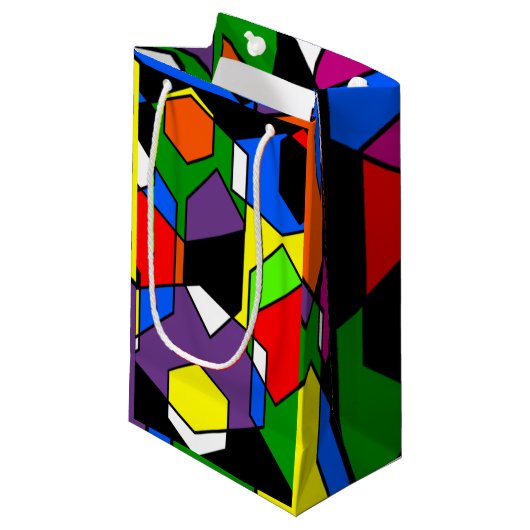 Petit Sac Cadeau Hexagon Bauhaus (Devant Angle)