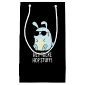 Petit Sac Cadeau Hey Hop Stuff Funny Hot Rabbit Pun Dark BG (Devant)