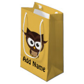 Petit Sac Cadeau hibou Brown (Devant Angle)