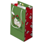 Petit Sac Cadeau Hibou Noël mignon Enfants (Dos Angle)