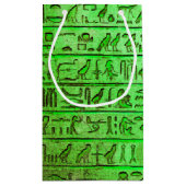 Petit Sac Cadeau Hiéroglyphes égyptiens anciens Vert (Dos)