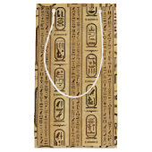 Petit Sac Cadeau Hiéroglyphes égyptiens Texture Vintage (Devant)