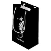 Petit Sac Cadeau Hippocampe blanc (Dos Angle)