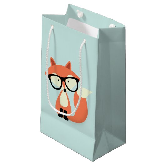 Petit Sac Cadeau Hipster Red Fox (Devant Angle)