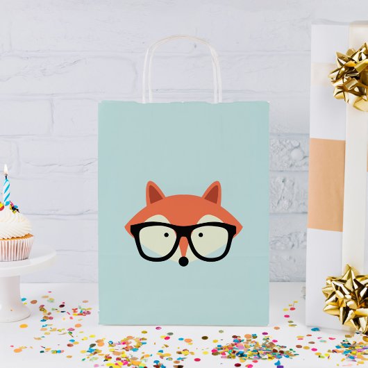 Petit Sac Cadeau Hipster Red Fox