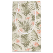 Petit Sac Cadeau Hisbiscus Tropical Palm Tree Motif (Devant)