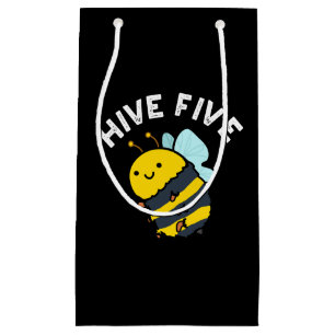 Petit Sac Cadeau Hive Cinq Funky High Cinq Bee Pun Dark BG