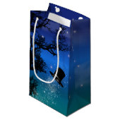 Petit Sac Cadeau Hiver Magie Top Chapeau & Arbre (Devant Angle)