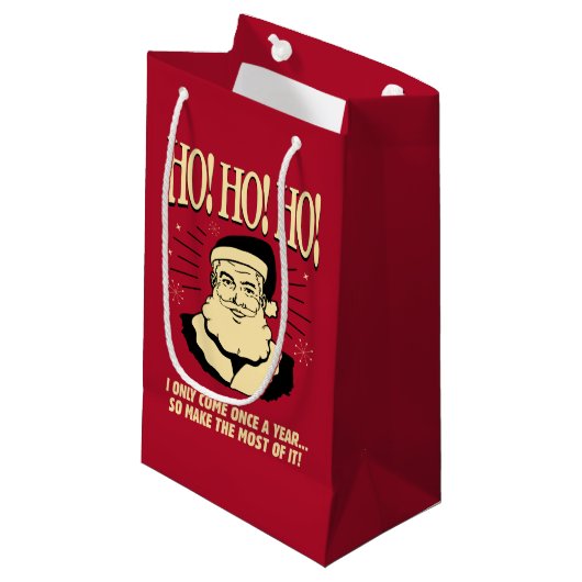 Petit Sac Cadeau Ho ! Ho ! Ho ! (Devant Angle)