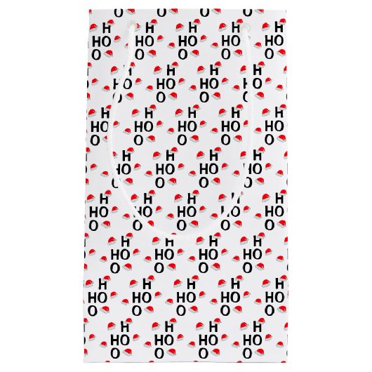 Petit Sac Cadeau Ho Ho Ho : Joyeux Noël (Devant)