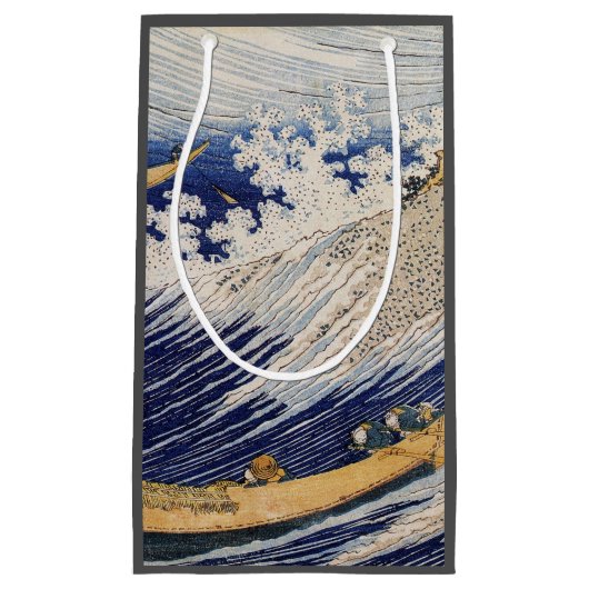 Petit Sac Cadeau Hokusai Ocean Waves Sea Boats (Devant)