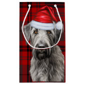 Petit Sac Cadeau Holiday Irish Wolfhound Dog Red Plaid Christmas (Dos)