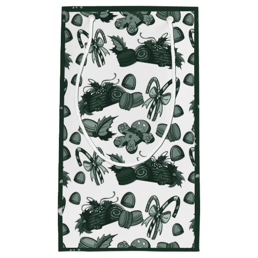 Petit Sac Cadeau Holiday Sweets- Pine (Solid) (Devant)