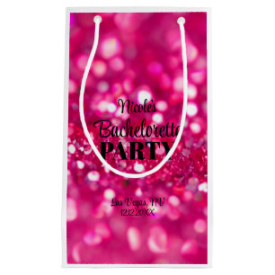 Petit Sac Cadeau Hot Parties scintillant rose moderne Glam Bachelor