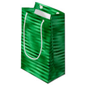 Petit Sac Cadeau Huile à bandes vertes (Devant Angle)