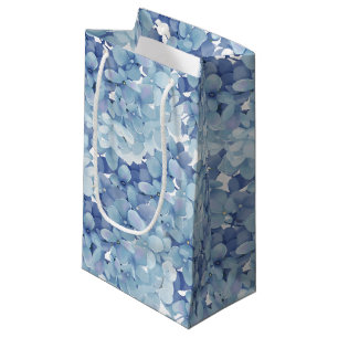 Petit Sac Cadeau Hydrangea fleurs aquarelle