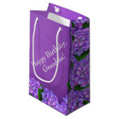 Petit Sac Cadeau Hydrangée violette (Devant Angle)
