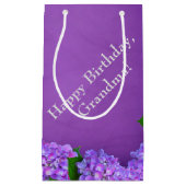 Petit Sac Cadeau Hydrangée violette (Devant)