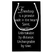 Petit Sac Cadeau Hydrangée Violette Sur Noir (Dos)