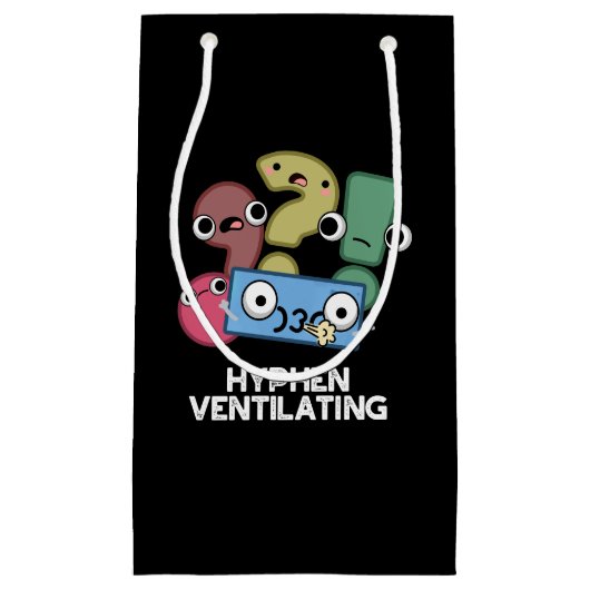 Petit Sac Cadeau Hyphen Ventilant Funny Pun de ponctuation Dark BG (Devant)