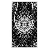 Petit Sac Cadeau Hypnotic Abstract Black And White Modern Art (Devant)