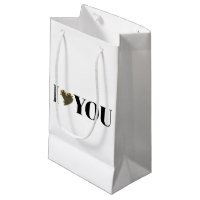 I Love You coeur or blanc typographie moderne