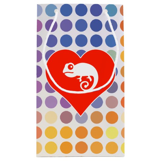 Petit Sac Cadeau Icône de caméléon (Dos)