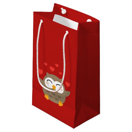 Petit Sac Cadeau Illustration de I Owl You (Devant Angle)