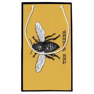 Petit Sac Cadeau Illustration de l'abeille du travailleur vintage