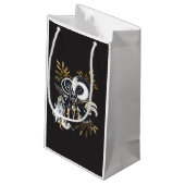 Petit Sac Cadeau Illustration d'encre de chèvre noire et blanche (Dos Angle)