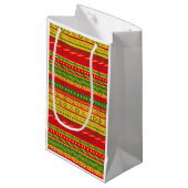 Petit Sac Cadeau Impression à l'africaine (Devant Angle)