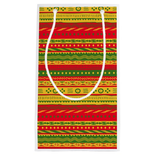 Petit Sac Cadeau Impression à l'africaine (Devant)