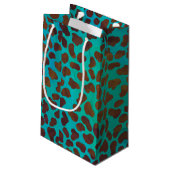 Petit Sac Cadeau Impression Brown et Turquoise dalmate (Dos Angle)