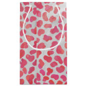 Petit Sac Cadeau Impression dalmate rose et blanc (Dos)