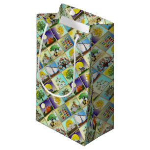 Petit Sac Cadeau Impression d'art Judaica 12 Tribus d'Israël