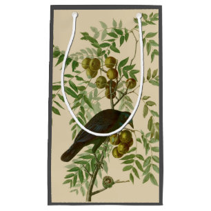 Petit Sac Cadeau Impression d'oiseau Grackle violet d'Audubon Botan