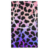 Petit Sac Cadeau Impression noire et rose dalmate (Dos)