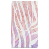 Petit Sac Cadeau Impression rose et blanc Zebra (Devant)