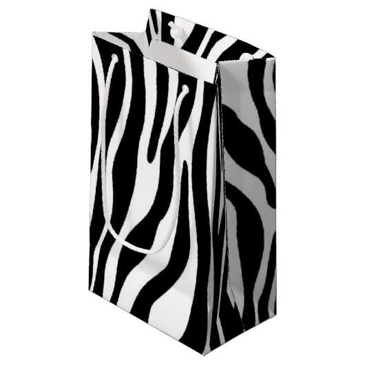 Petit Sac Cadeau Impression Zebra (Devant Angle)