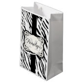 Petit Sac Cadeau Impression Zebra (Dos Angle)