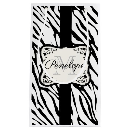 Petit Sac Cadeau Impression Zebra (Devant)
