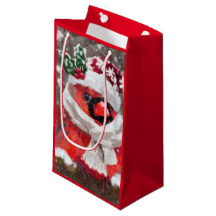 Petit Sac Cadeau Impressionniste Cardinal Bird Scarf & Casquette en