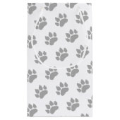 Petit Sac Cadeau Imprimantes grises Empreintes de pattes sur fond b (Dos)
