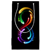 Petit Sac Cadeau Infinity symbol of rainbow comets (Devant)