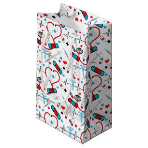 Petit Sac Cadeau Infirmière Cute Stethoscope Docteur Motif EKG