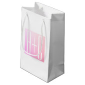 Petit Sac Cadeau Initiales de couple | Gradation rose subtile (Dos Angle)