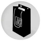 Petit Sac Cadeau Initiales Monogrammées Modernes | Noir & Blanc