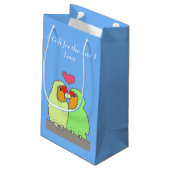 Petit Sac Cadeau Inséparables colorés Valentine's (Dos Angle)