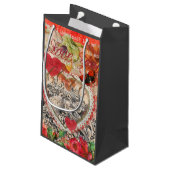 Petit Sac Cadeau Inséparables Heart Red Art Collage (Dos Angle)